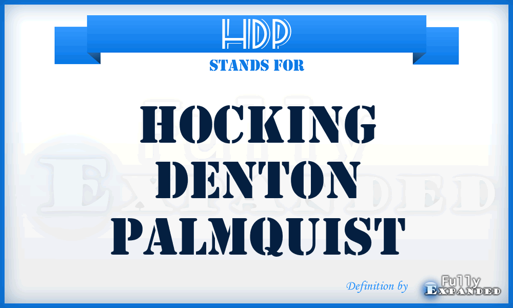 HDP - Hocking Denton Palmquist