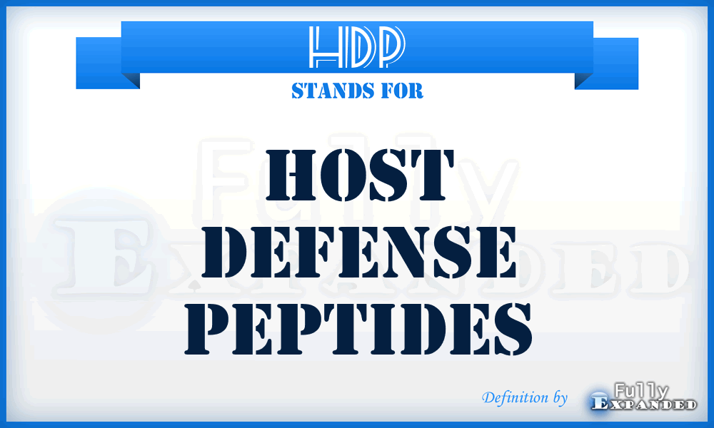 HDP - Host Defense Peptides