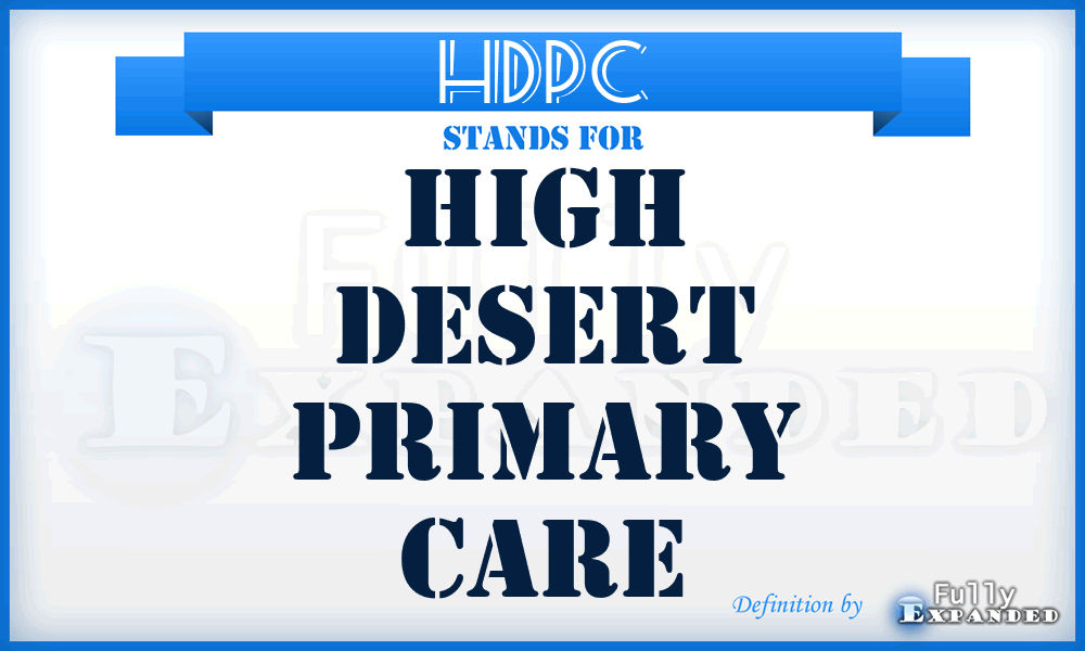 HDPC - High Desert Primary Care