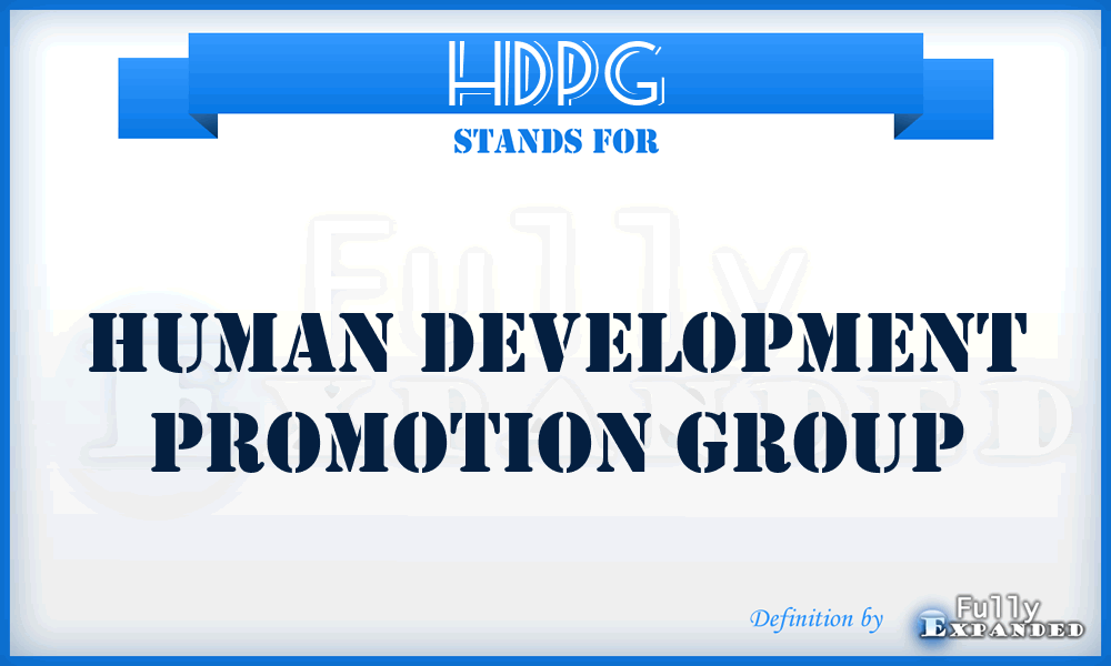 HDPG - Human Development Promotion Group
