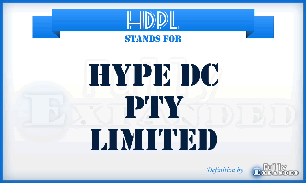HDPL - Hype Dc Pty Limited