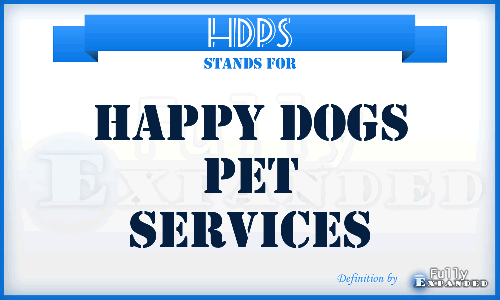 HDPS - Happy Dogs Pet Services