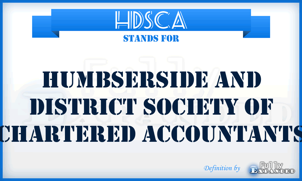 HDSCA - Humbserside and District Society of Chartered Accountants