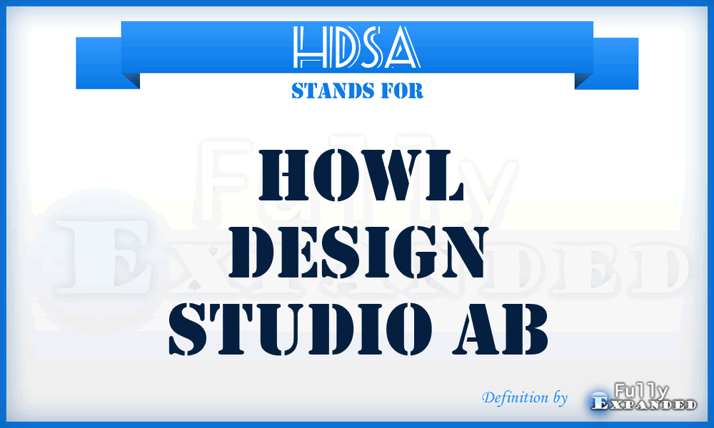 HDSA - Howl Design Studio Ab