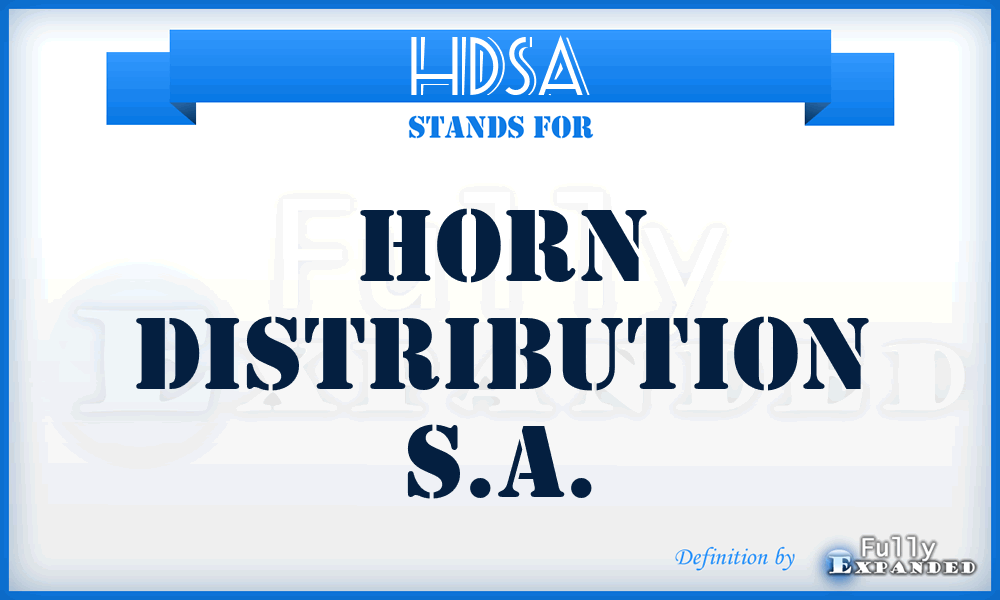 HDSA - Horn Distribution S.A.
