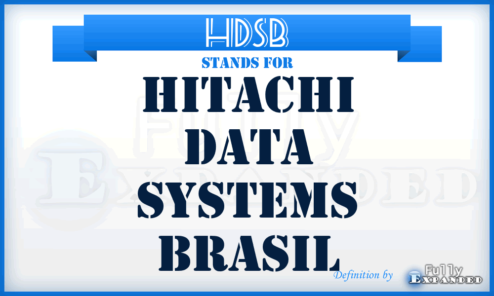 HDSB - Hitachi Data Systems Brasil