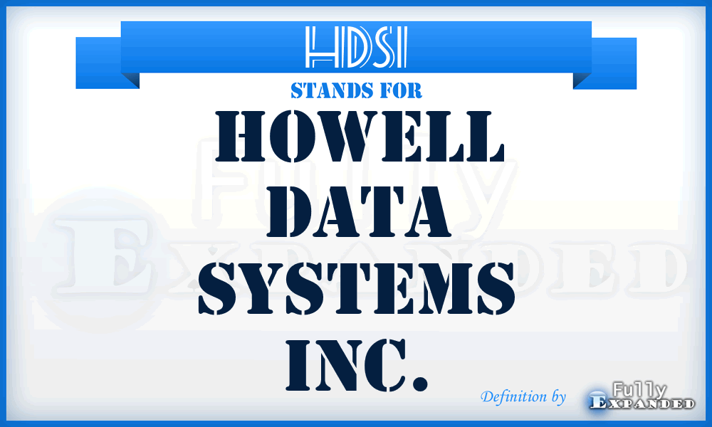 HDSI - Howell Data Systems Inc.