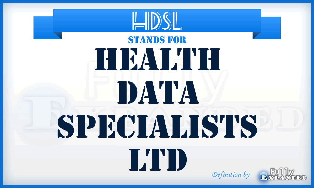 HDSL - Health Data Specialists Ltd