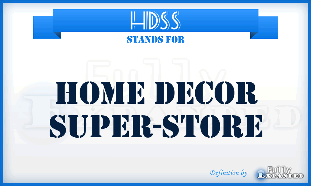 HDSS - Home Decor Super-Store