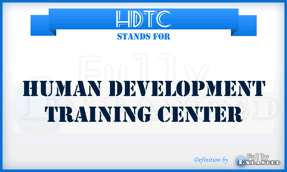 HDTC - Human Development Training Center