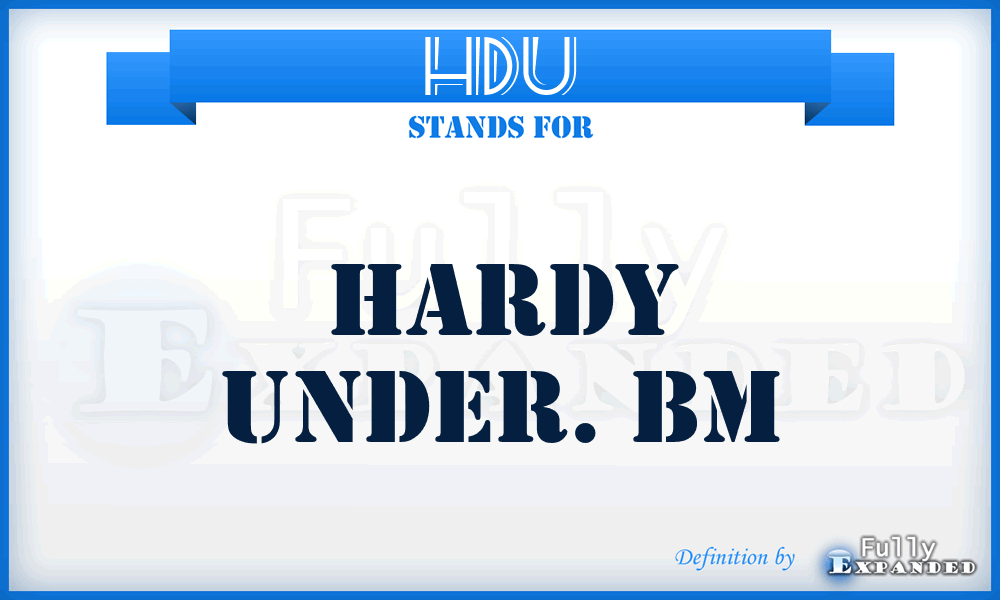 HDU - Hardy Under. Bm