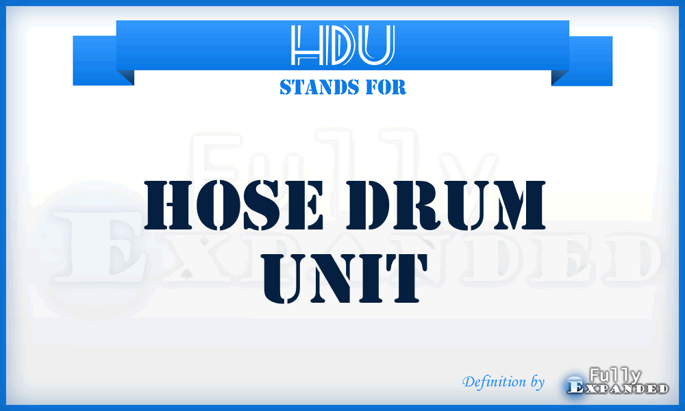HDU - hose drum unit