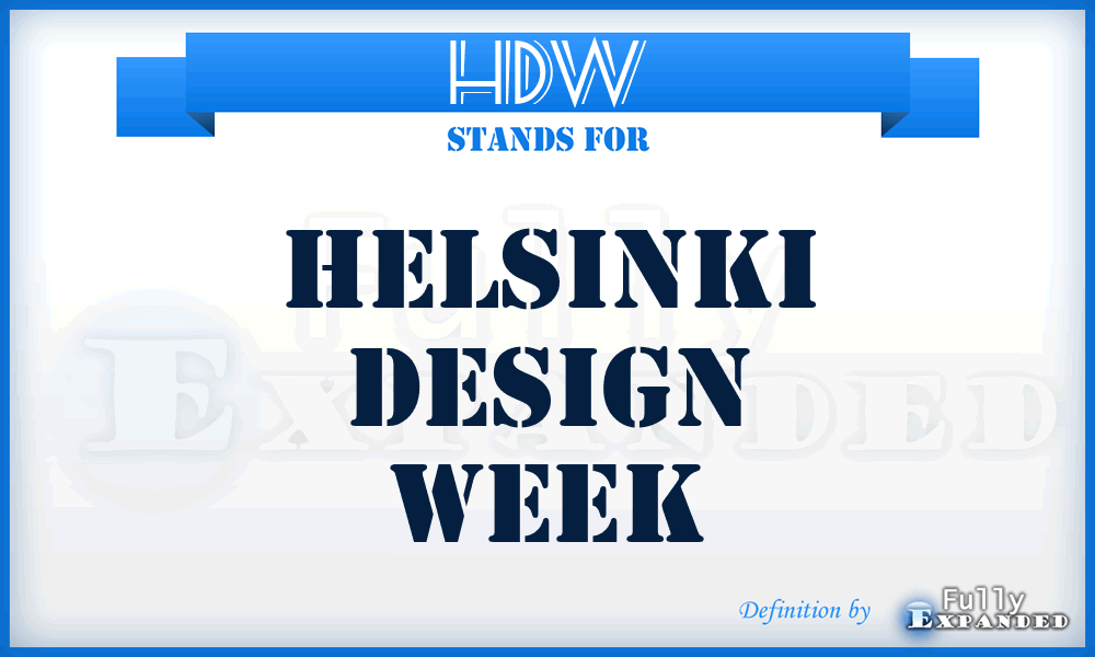 HDW - Helsinki Design Week