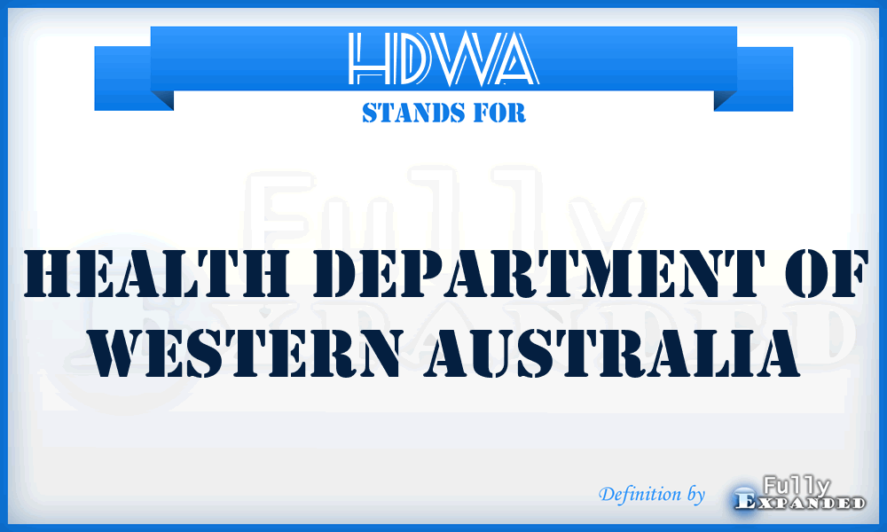 HDWA - Health Department of Western Australia