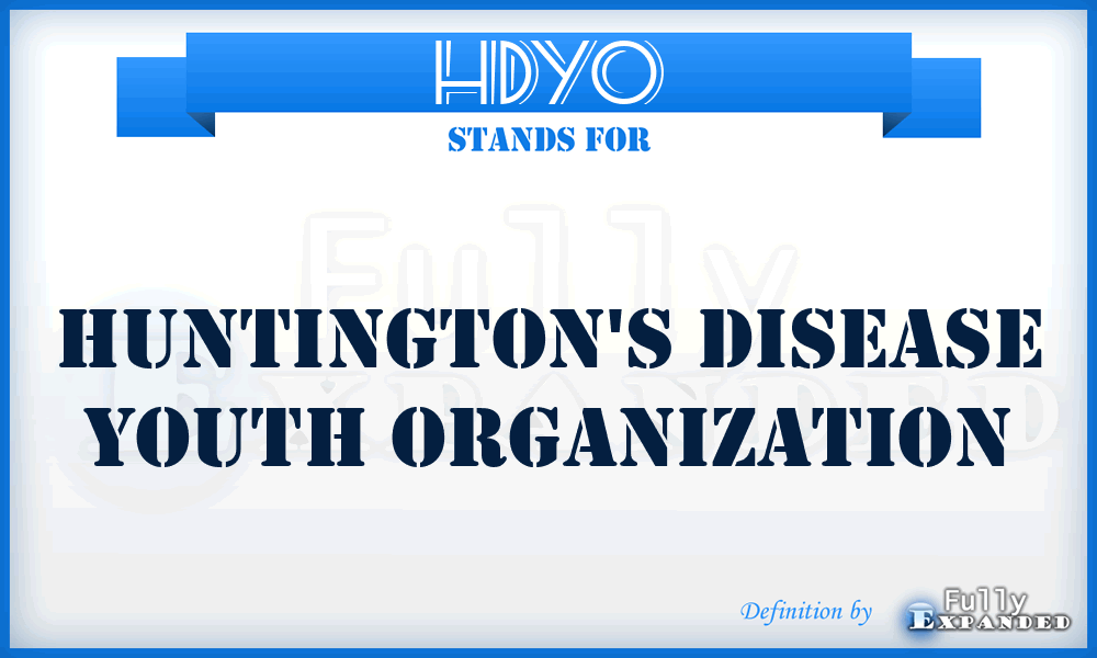 HDYO - Huntington's Disease Youth Organization