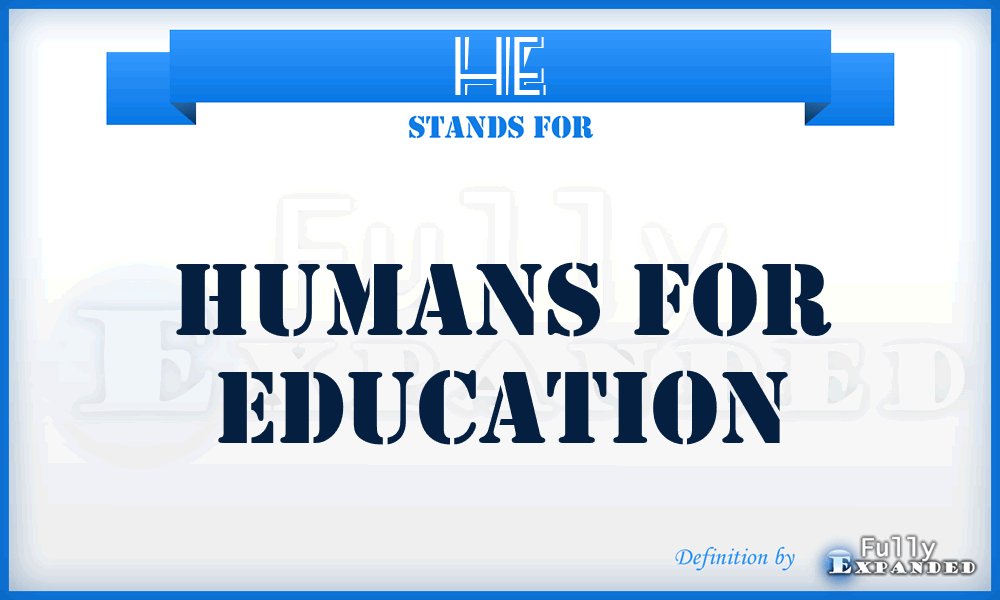 HE - Humans for Education