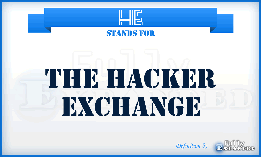 HE - The Hacker Exchange