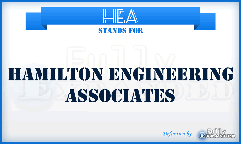 HEA - Hamilton Engineering Associates