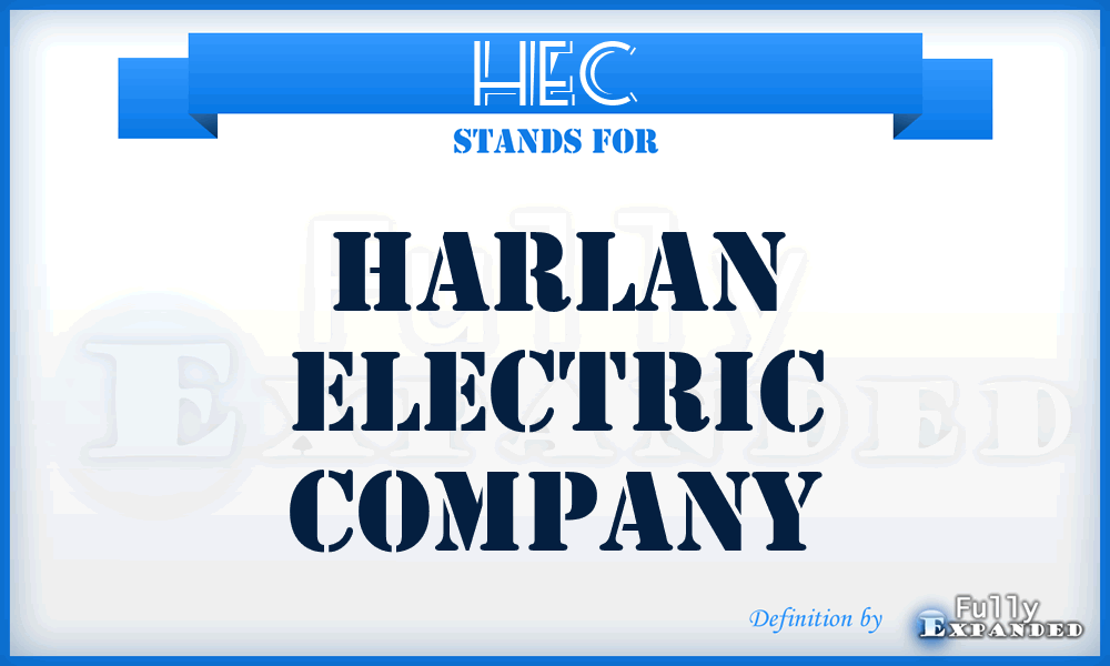 HEC - Harlan Electric Company