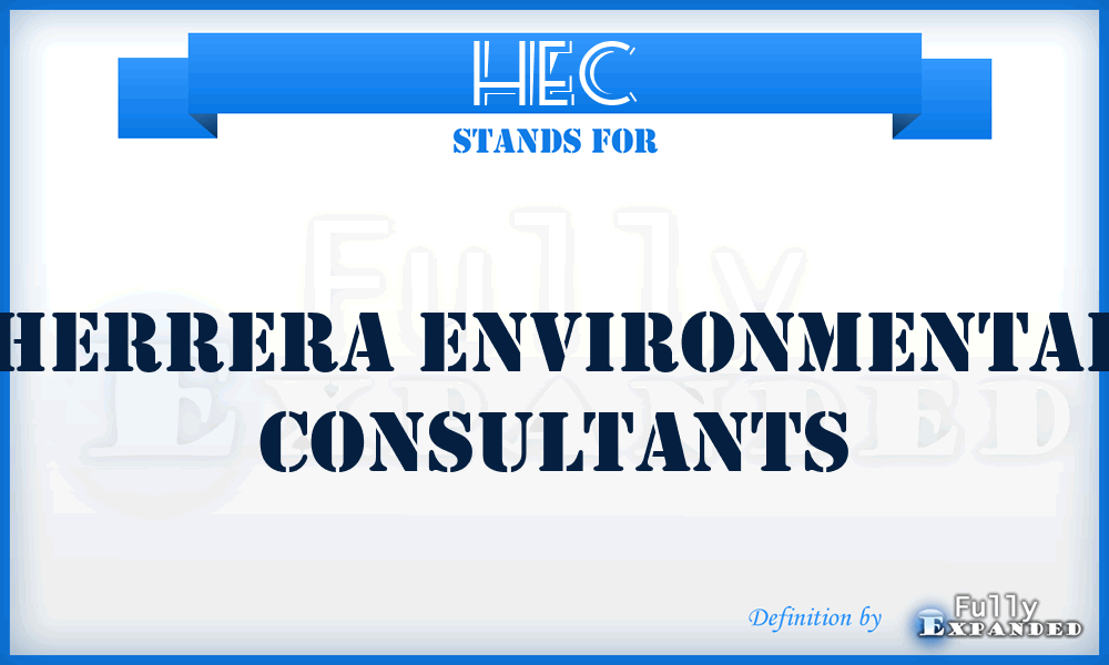 HEC - Herrera Environmental Consultants