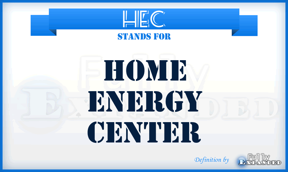 HEC - Home Energy Center