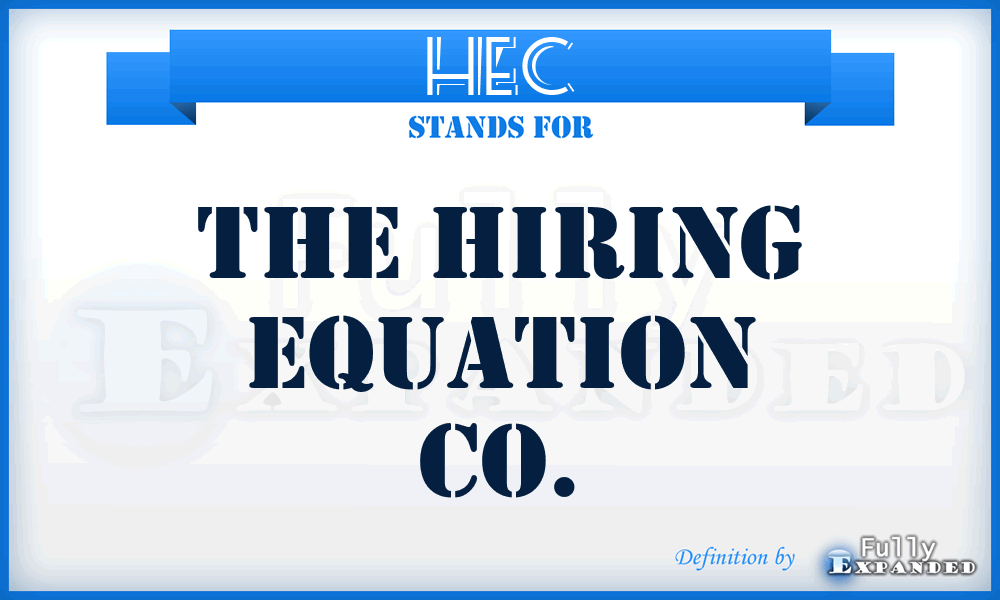 HEC - The Hiring Equation Co.