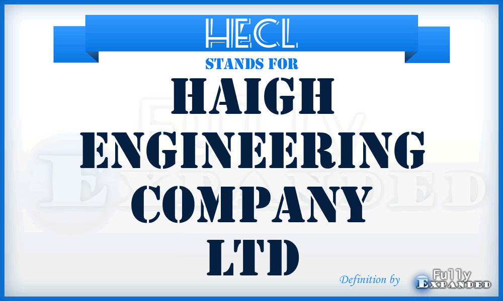 HECL - Haigh Engineering Company Ltd