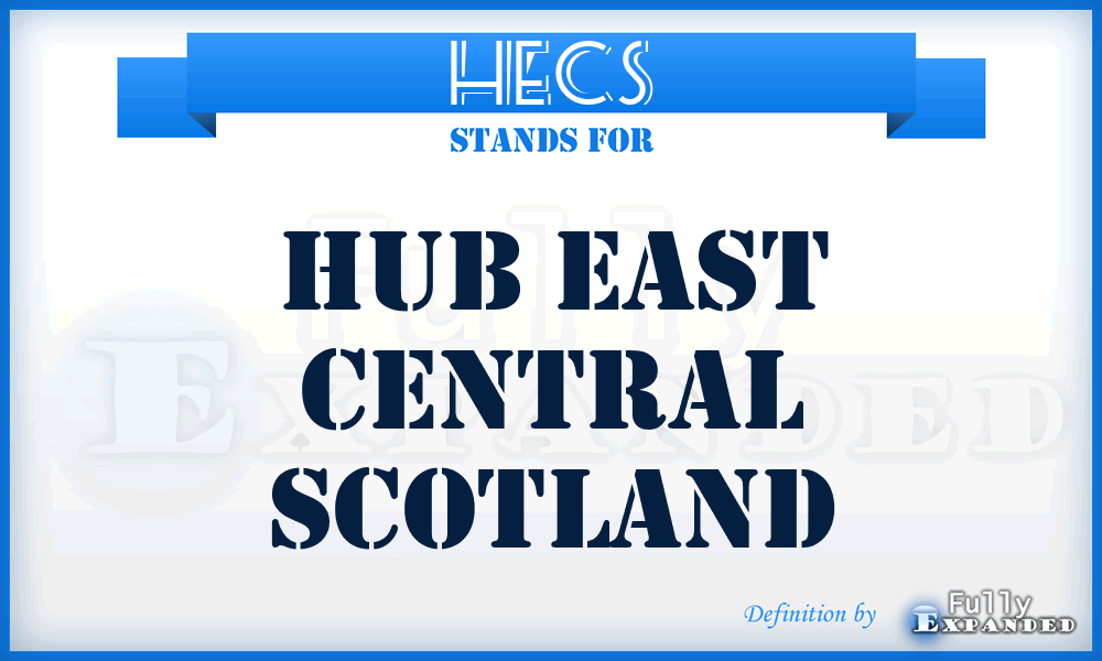 HECS - Hub East Central Scotland