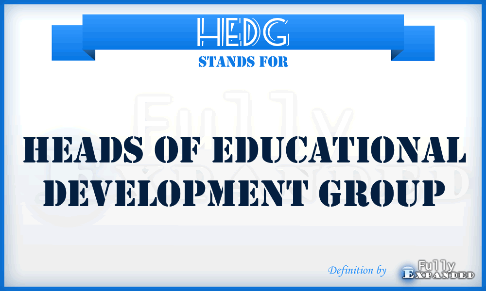 HEDG - Heads of Educational Development Group