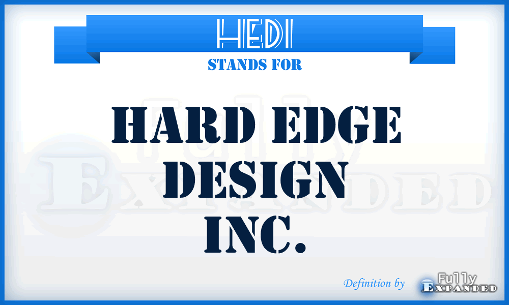 HEDI - Hard Edge Design Inc.