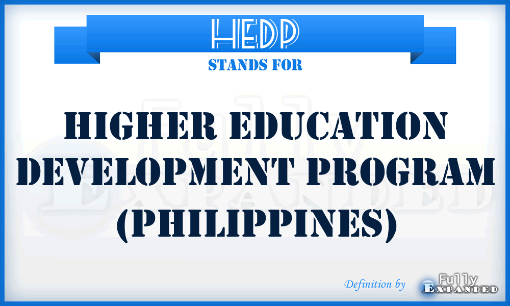 HEDP - Higher Education Development Program (Philippines)
