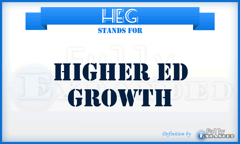 HEG - Higher Ed Growth