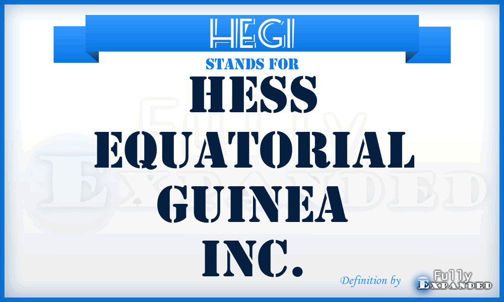 HEGI - Hess Equatorial Guinea Inc.