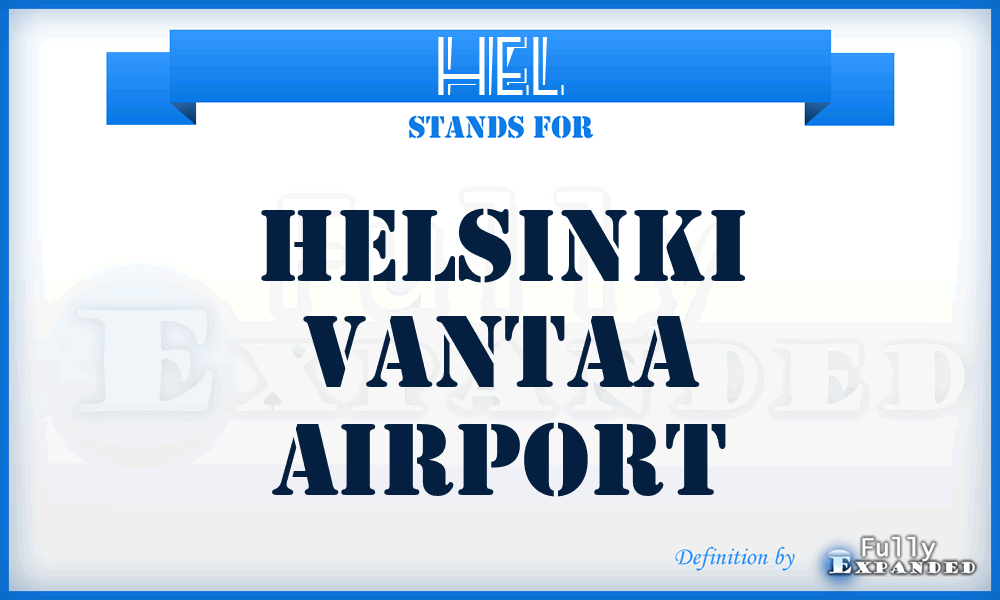 HEL - Helsinki Vantaa airport