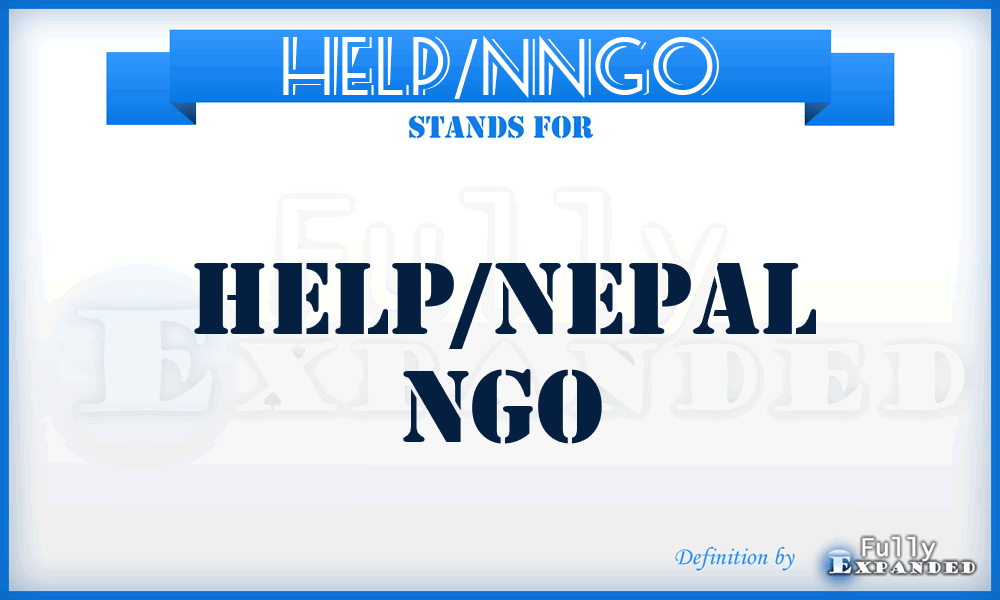 HELP/NNGO - HELP/Nepal NGO