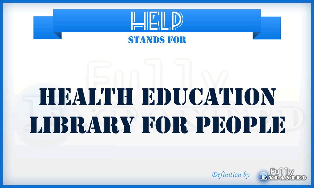 HELP - Health Education Library For People