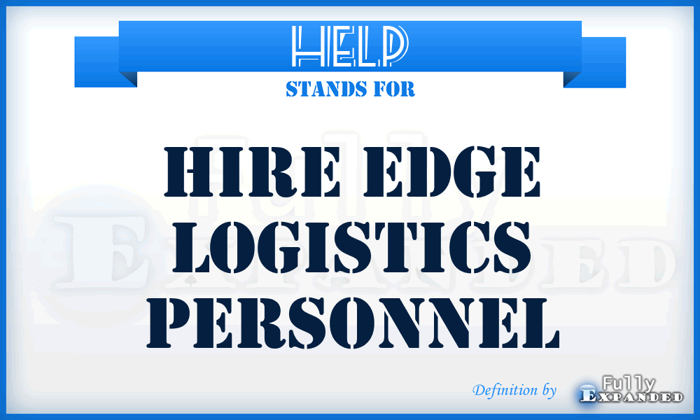 HELP - Hire Edge Logistics Personnel