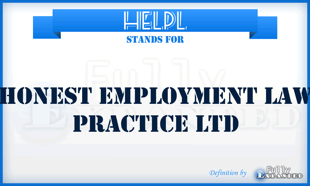 HELPL - Honest Employment Law Practice Ltd