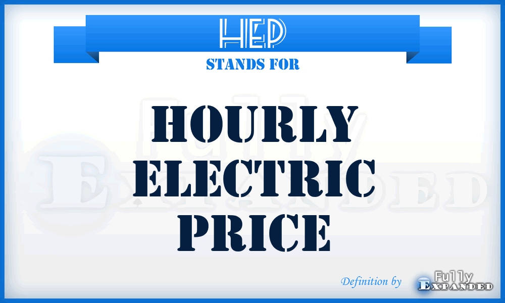 HEP - Hourly Electric Price