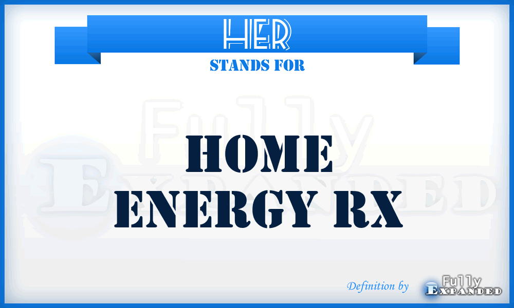 HER - Home Energy Rx