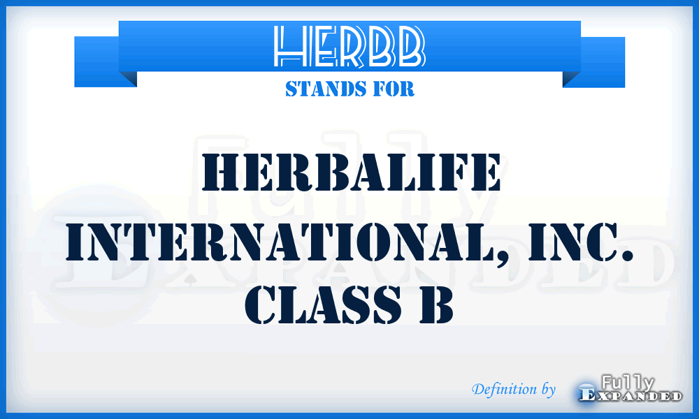 HERBB - Herbalife International, Inc. Class B