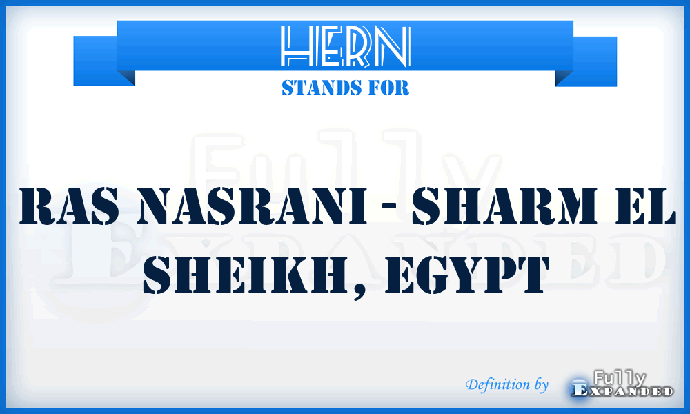 HERN - Ras Nasrani - Sharm El Sheikh, Egypt
