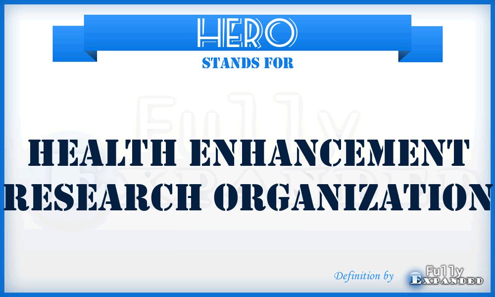 HERO - Health Enhancement Research Organization