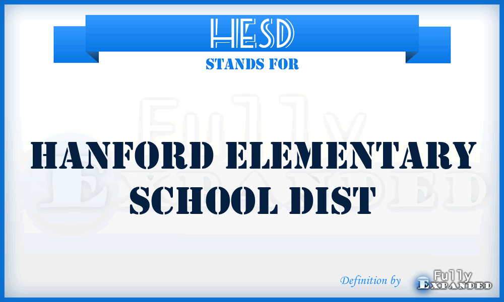 HESD - Hanford Elementary School Dist