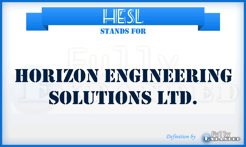 HESL - Horizon Engineering Solutions Ltd.
