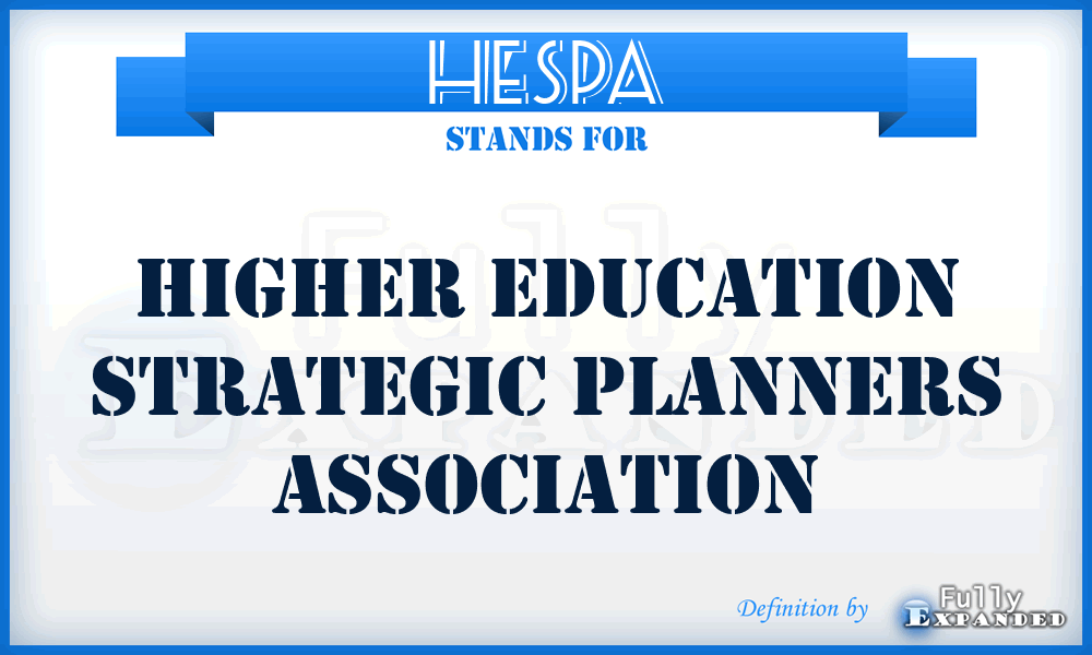 HESPA - Higher Education Strategic Planners Association