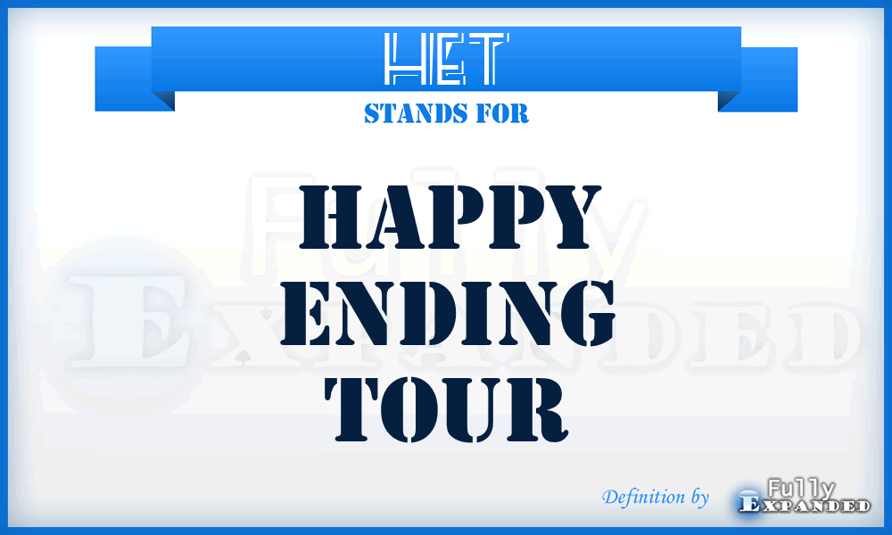 HET - Happy Ending Tour