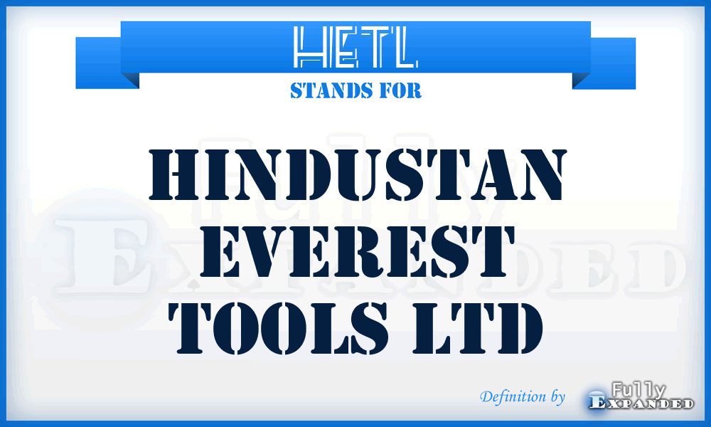 HETL - Hindustan Everest Tools Ltd