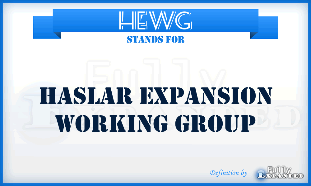 HEWG - Haslar Expansion Working Group