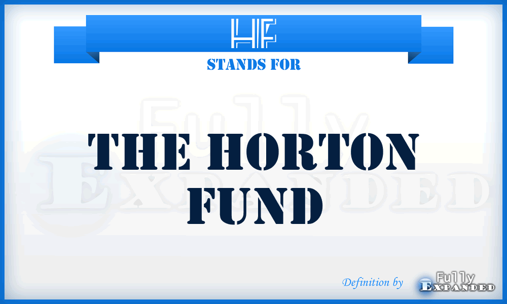 HF - The Horton Fund